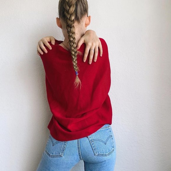 Vintage Wool Plunge Top - Picture 4 of 6